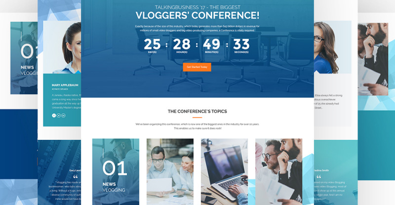 Talking Business - Бесплатный WordPress шаблон для конференции - Изображения фич 10