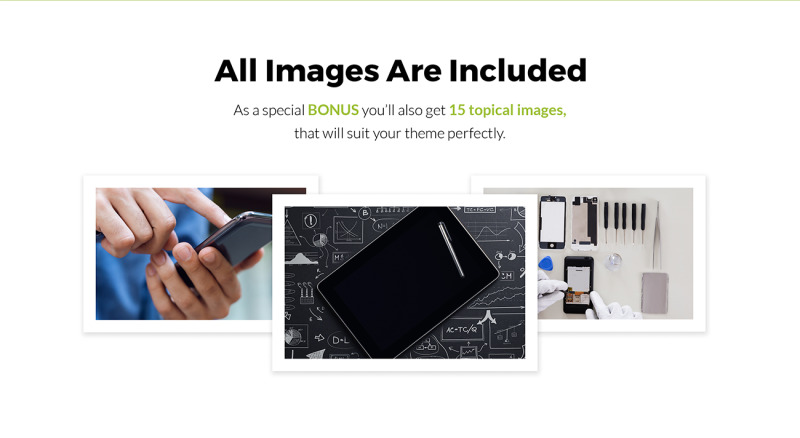 iRepair - Electronics Repair WordPress theme Responsive WordPress thema №64920 - Eigenschappen Afbeelding 5