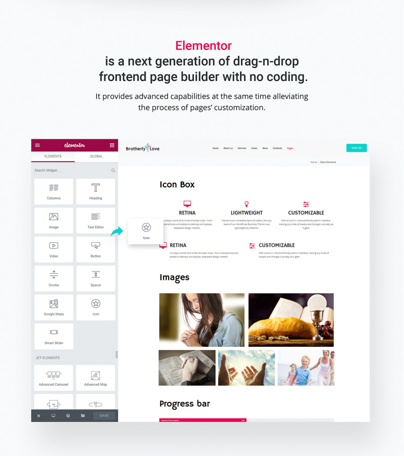 Reszponzív BrotherlyLove - Modern Church WordPress theme WordPress sablon 64932 - Képpel 3