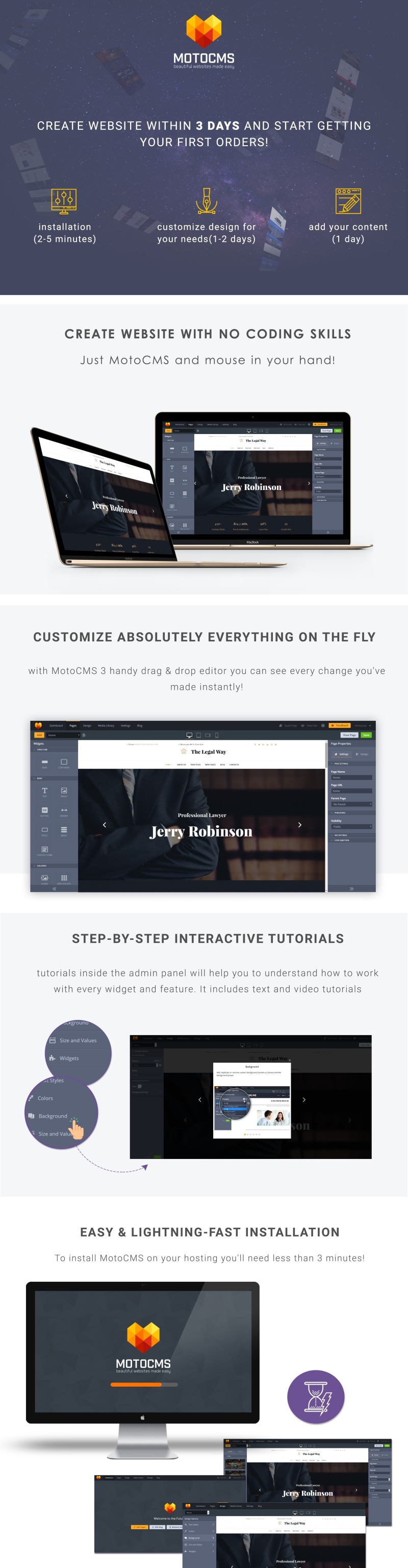 Lawyer Moto CMS 3 Template - Features Image 1