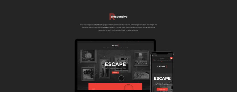 Escape Room 128 - Game HTML5 Responsive Website Template