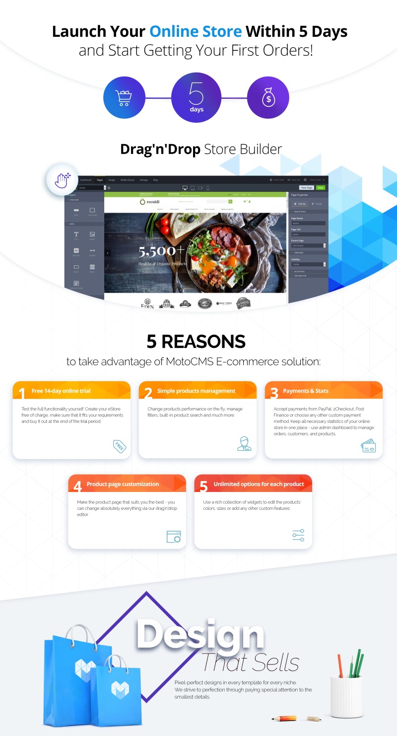 Grocery Store Responsive MotoCMS Ecommerce Template - Features Image 1