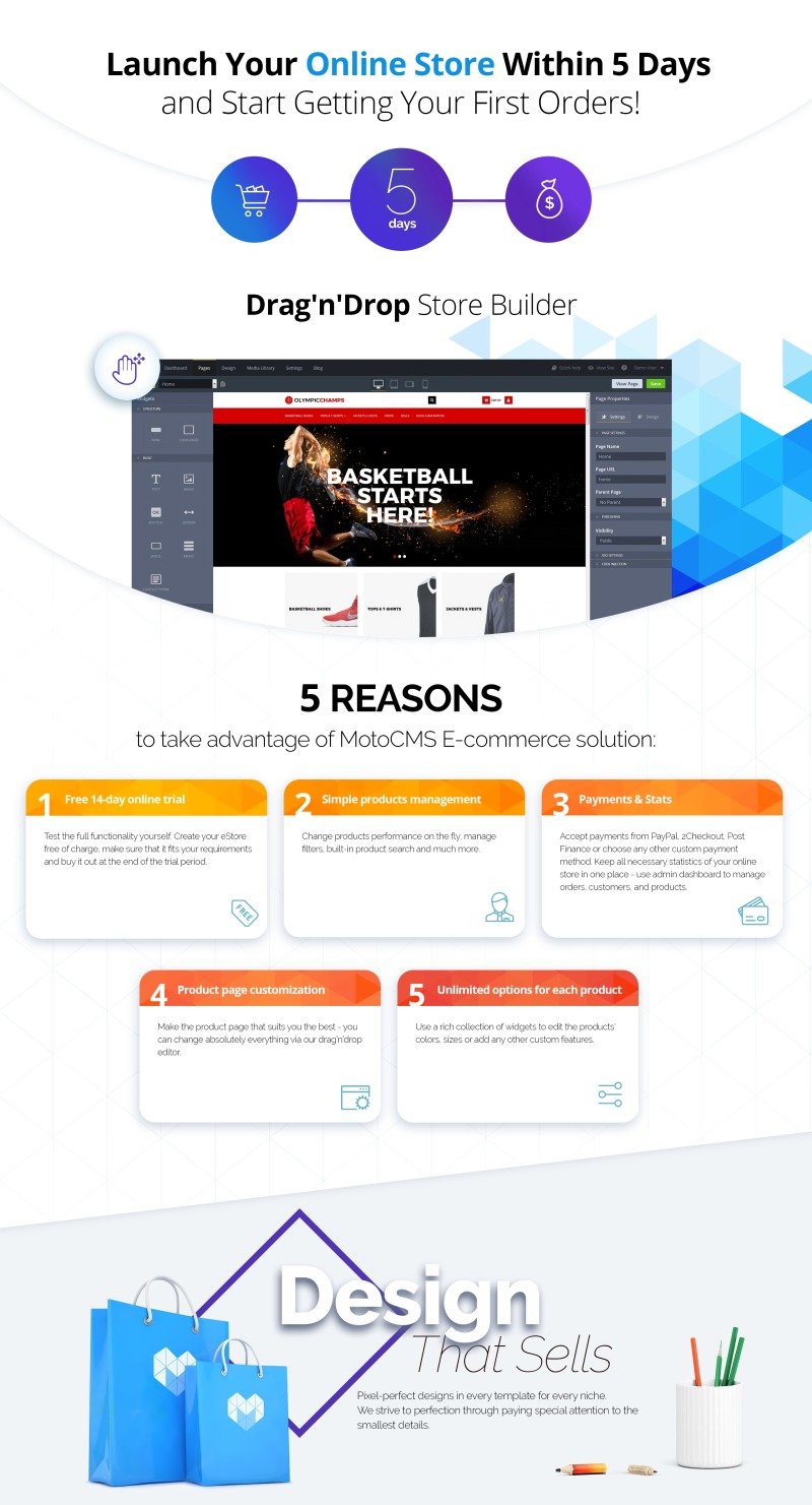 OlympicChamps - Basketball MotoCMS Ecommerce Template - Features Image 1