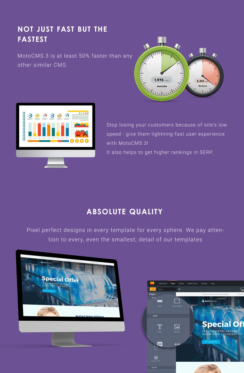 Water Delivery Service Moto CMS 3 Template - Features Image 4