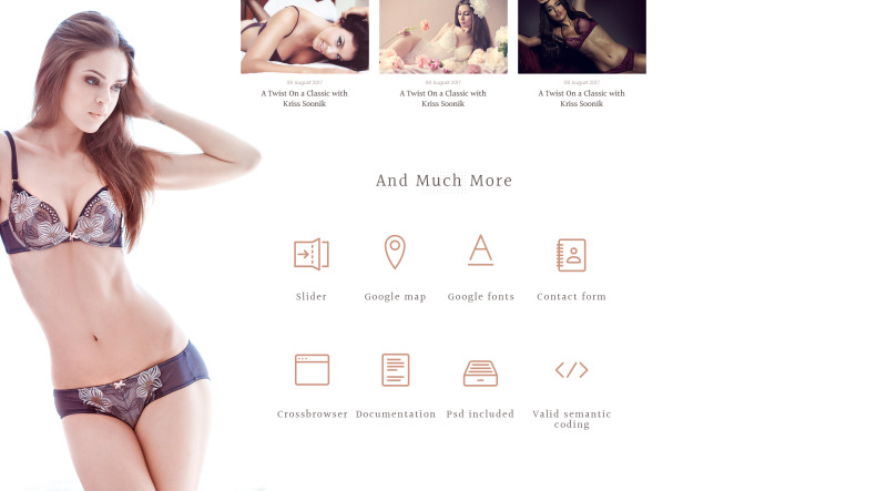 Responsive Lingerie Responsive Shopify Theme #65125 - 8 Görüntü Özellikleri