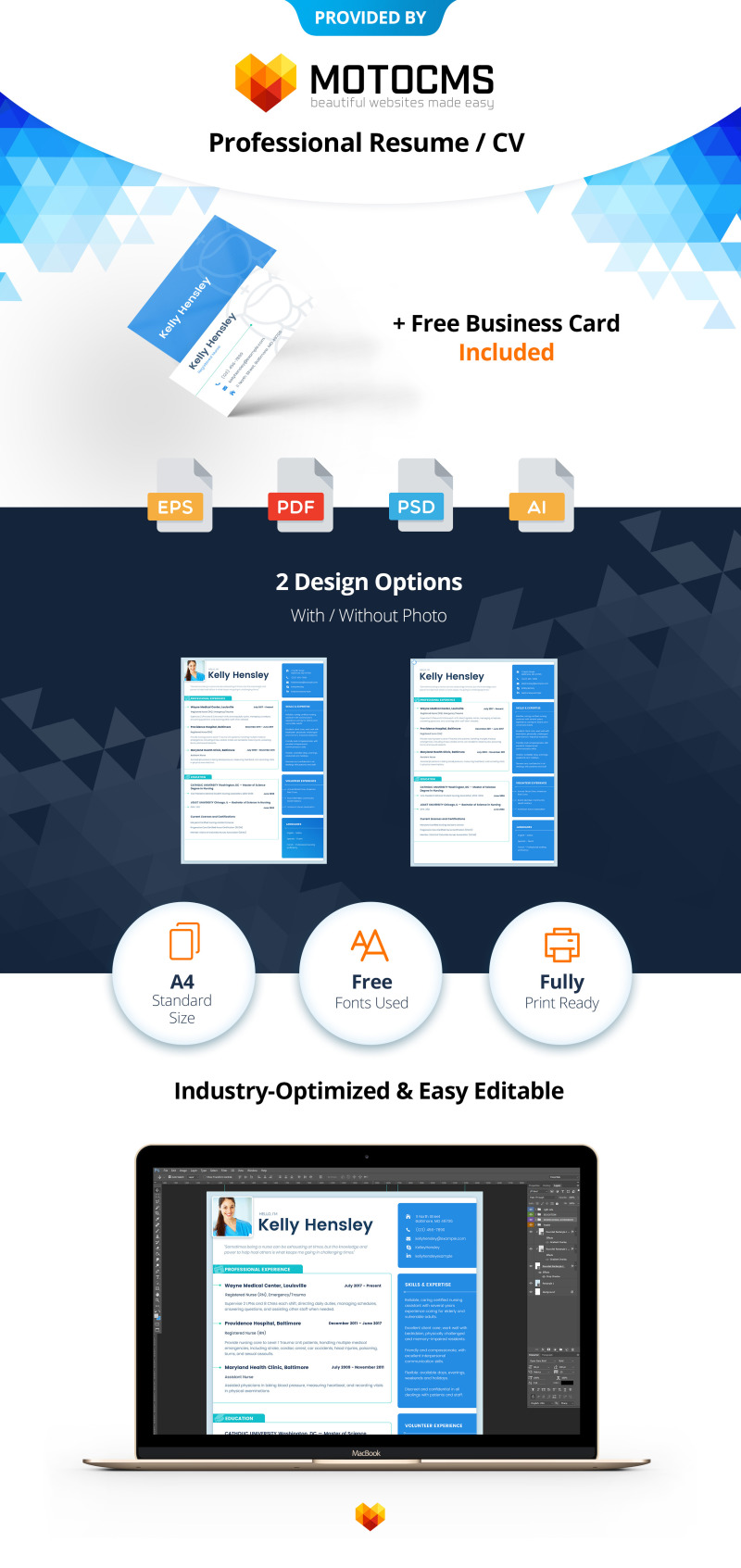 Kelly Hensley - Medical For Nurses Resume Template - Features Image 1