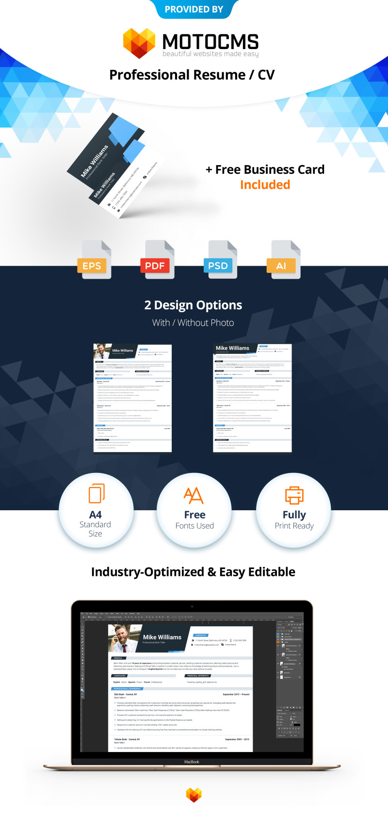 Graphics Resume Template - Features Image 1