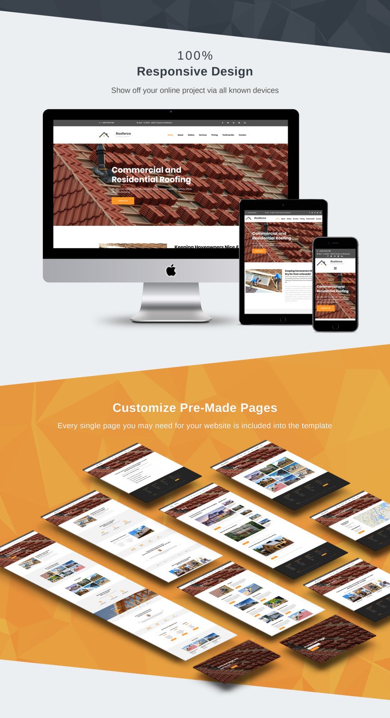 Moto CMS 3 Template namens Rooferco Premium #65286 - Bildeigenschaften 3