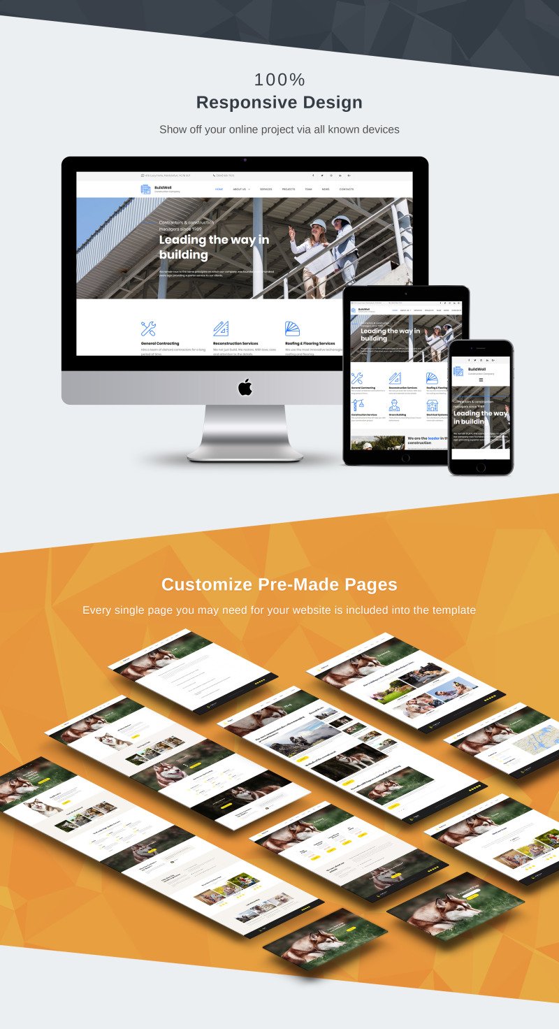BuildWell - Construction Company Premium Moto CMS 3 Template - Features Image 3