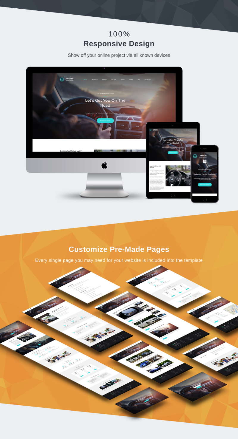 Driving School Premium Moto CMS 3 Template - Features Image 3