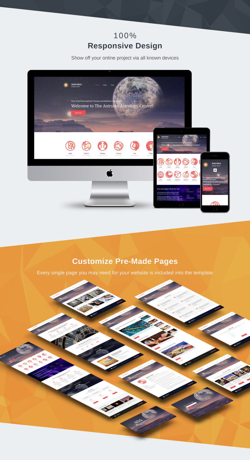 Moto CMS 3 Template namens Astrology Center Premium #65304 - Bildeigenschaften 3