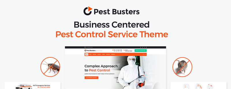 Pest Busters Pest Control Wordpress Theme Templatemonster