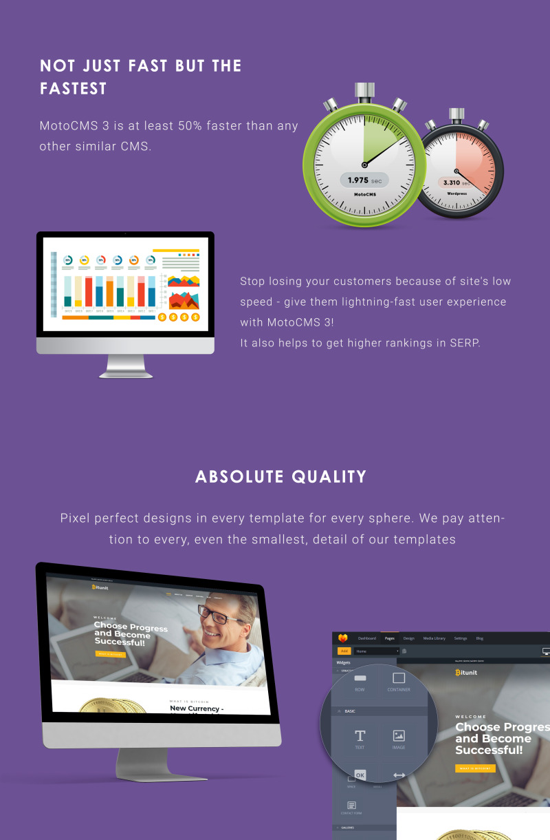 Bitunit - Bitcoin Cryptocurrency Moto CMS 3 Template - Features Image 4