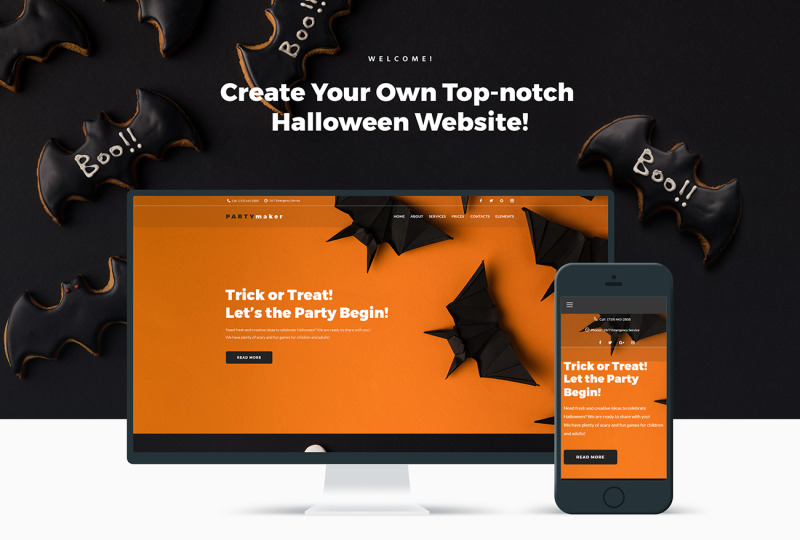 Responsive PartyMaker - Halloween Party Wordpress #65776 - 1 Görüntü Özellikleri