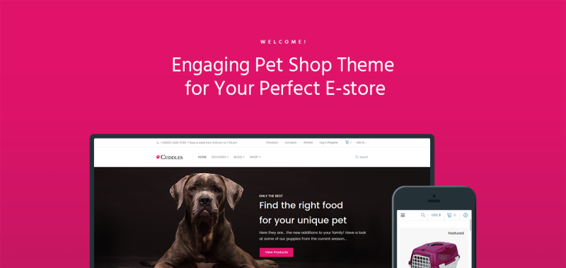 Cuddles - Pet Shop WooCommerce Theme Tema WooCommerce №65909 - Apresenta Imagens 1