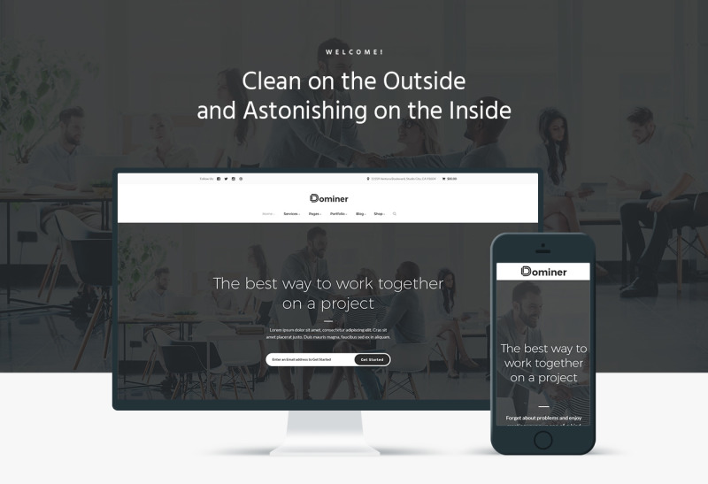 Dominer Business & Services WordPress Theme - Features Image 1