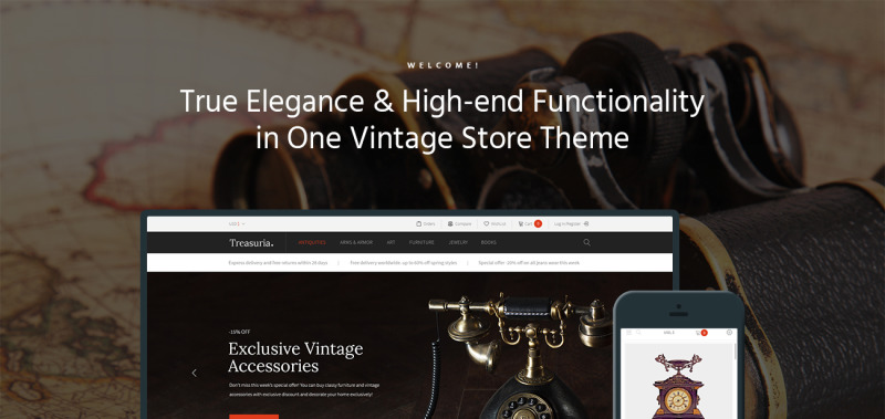 Treasuria - Antique & Vintage WooCommerce Theme - Features Image 1