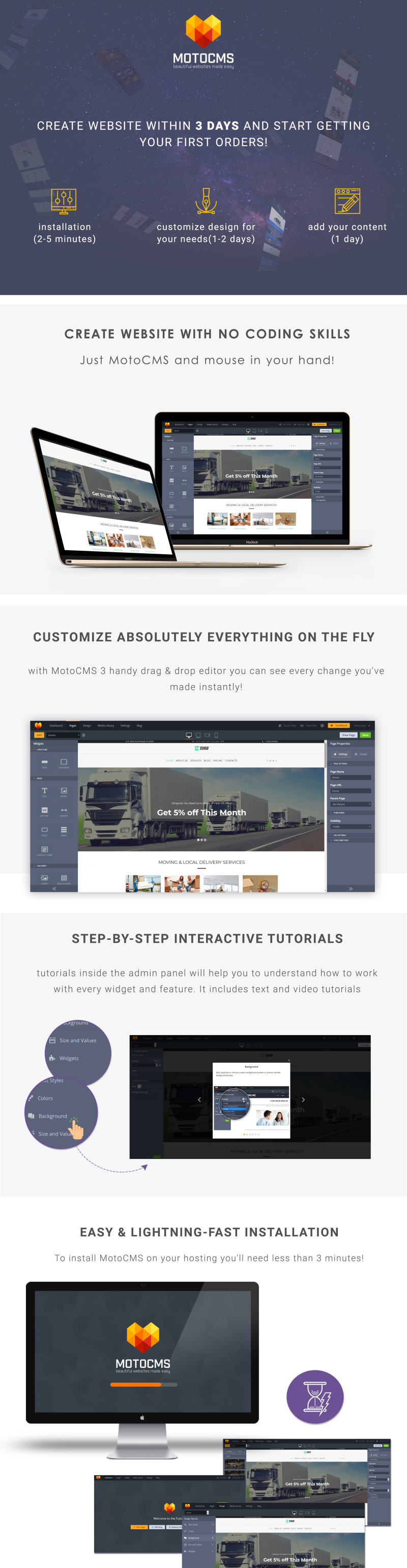 InTime - Шаблон Moto CMS 3 Moving Company - Features Image 1