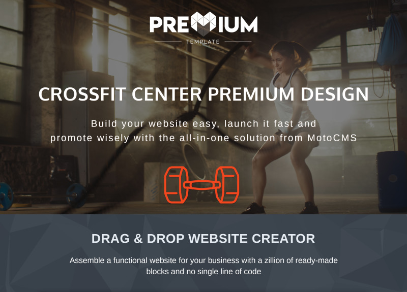 Tema Moto CMS 3 Responsive #66390 Crossfit - Fitness Club Premium - Immagine Caratteristiche 1