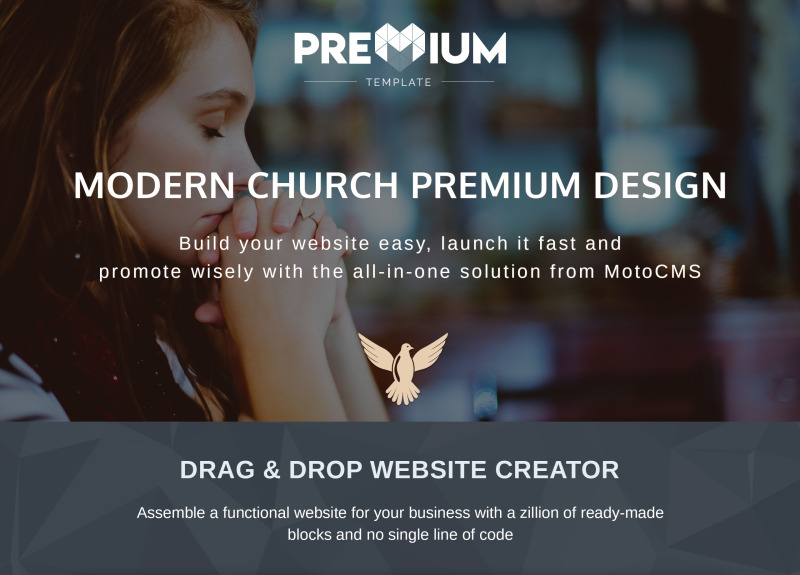 Шаблон Modern Church Premium Moto CMS 3 - Features Image 1