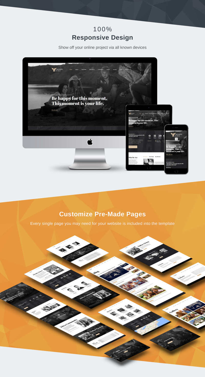 Шаблон Modern Church Premium Moto CMS 3 - Features Image 3