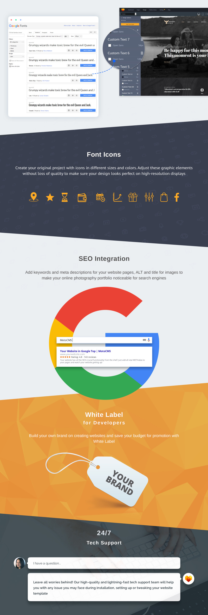 Шаблон Modern Church Premium Moto CMS 3 - Features Image 5