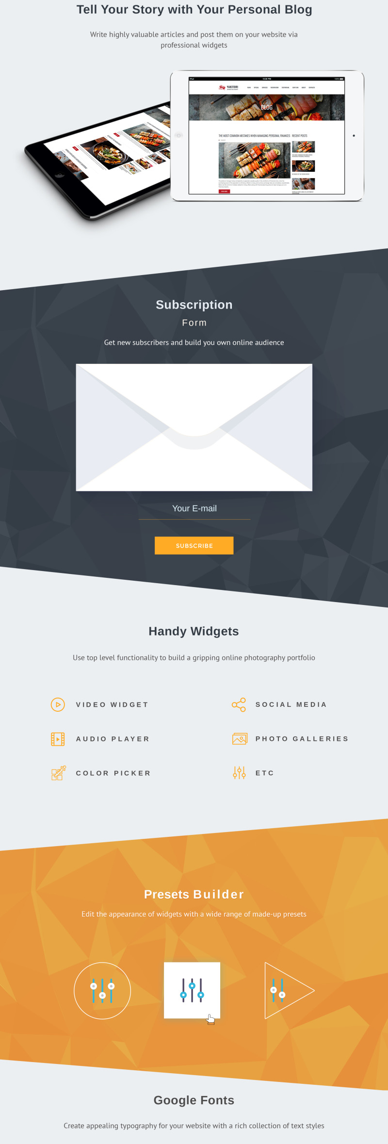 Japanese & Sushi Restaurant Moto CMS 3 Template - Features Image 4