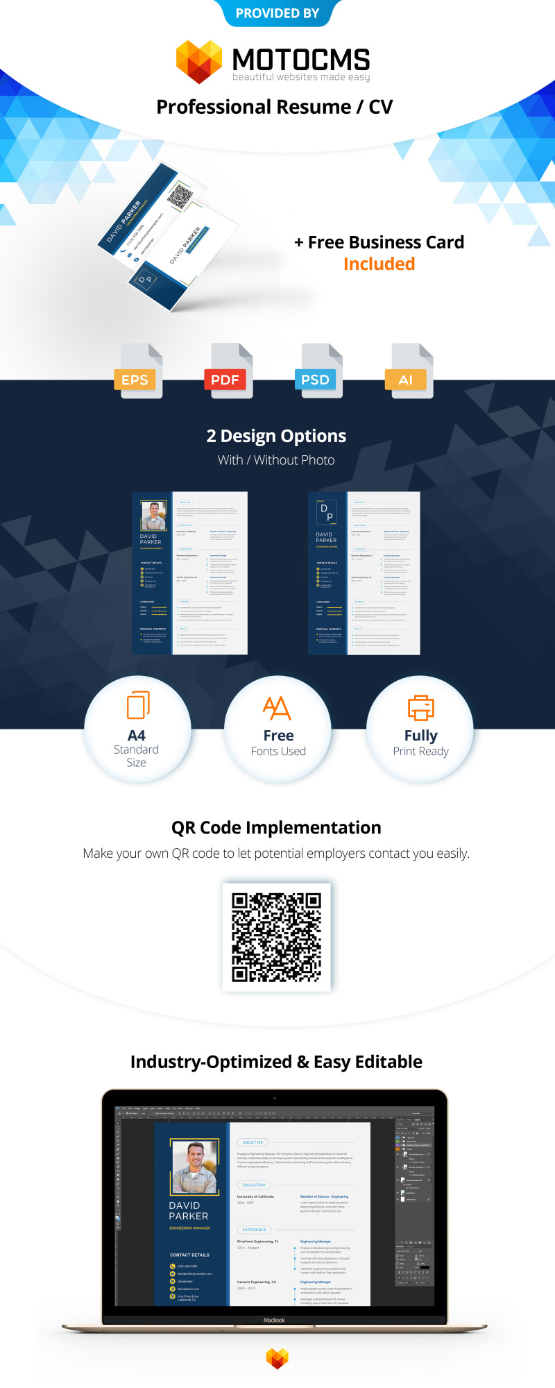 David Parker - Engineering Manager Resume Template - Features Image 1