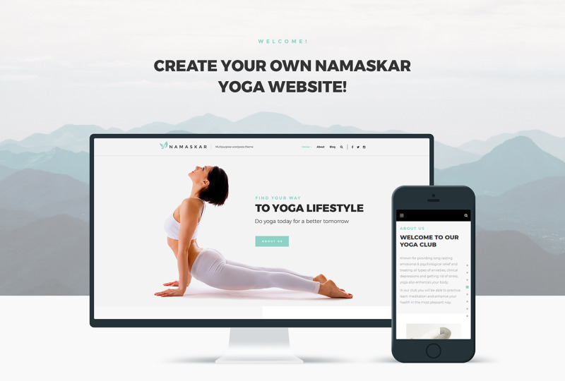 Namaskar - Yoga WordPress Theme - Features Image 1