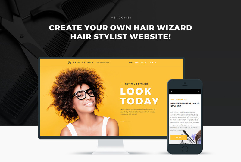 Hair Stylist WordPress Theme - Features Image 1