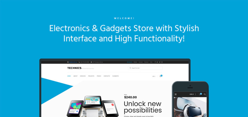 Responzivní WooCommerce motiv Technics - Electronics Store #66830 - Obrázek funkce 1
