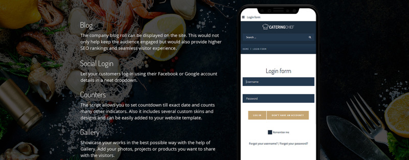Catering Chief - Catering Joomla Template Responsive Joomla Template №67151 - Eigenschappen Afbeelding 4