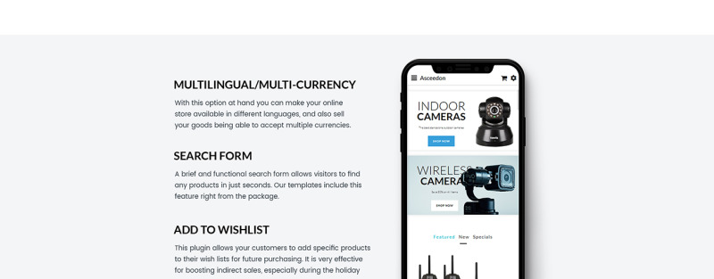 ASCEEDON - Security Products OpenCart Template - Features Image 3