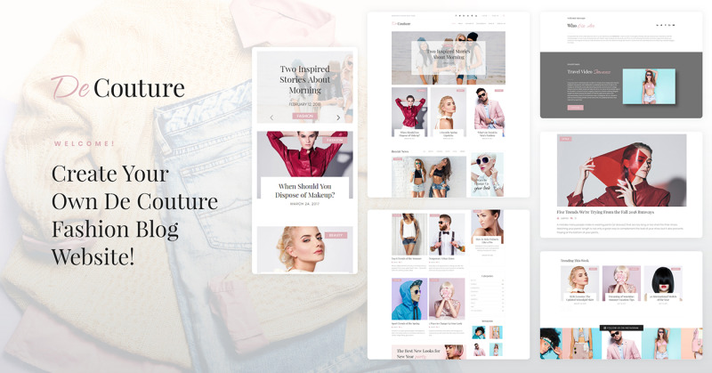 De Couture - тема WordPress для блога модной моды и красоты №67626 - Изображения фич 1