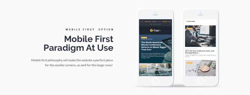 Cryplix - Bitcoin Blog WordPress Theme - Features Image 4