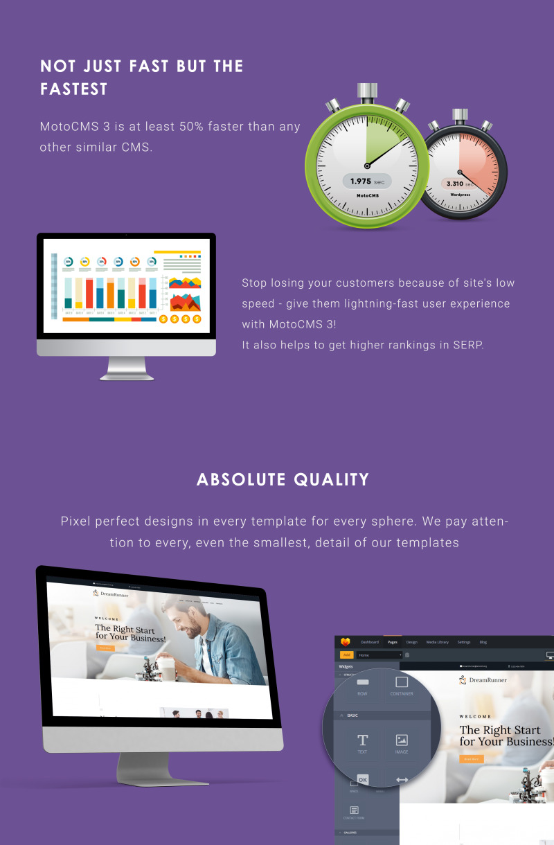 DreamRunner - Business Bureau Moto CMS 3 Template - Features Image 4