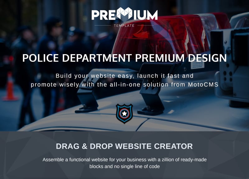 Police Department Premium modèle Moto CMS 3 adaptatif #68189 - Image 1
