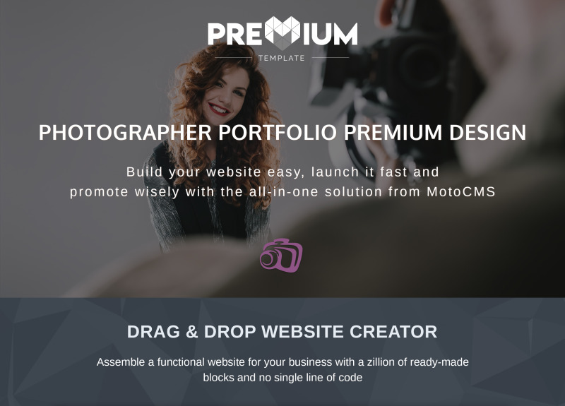 Responzivní Moto CMS 3 šablona Dhyamis Kleber - Photographer Portfolio Premium #68199 - Obrázek funkce 1