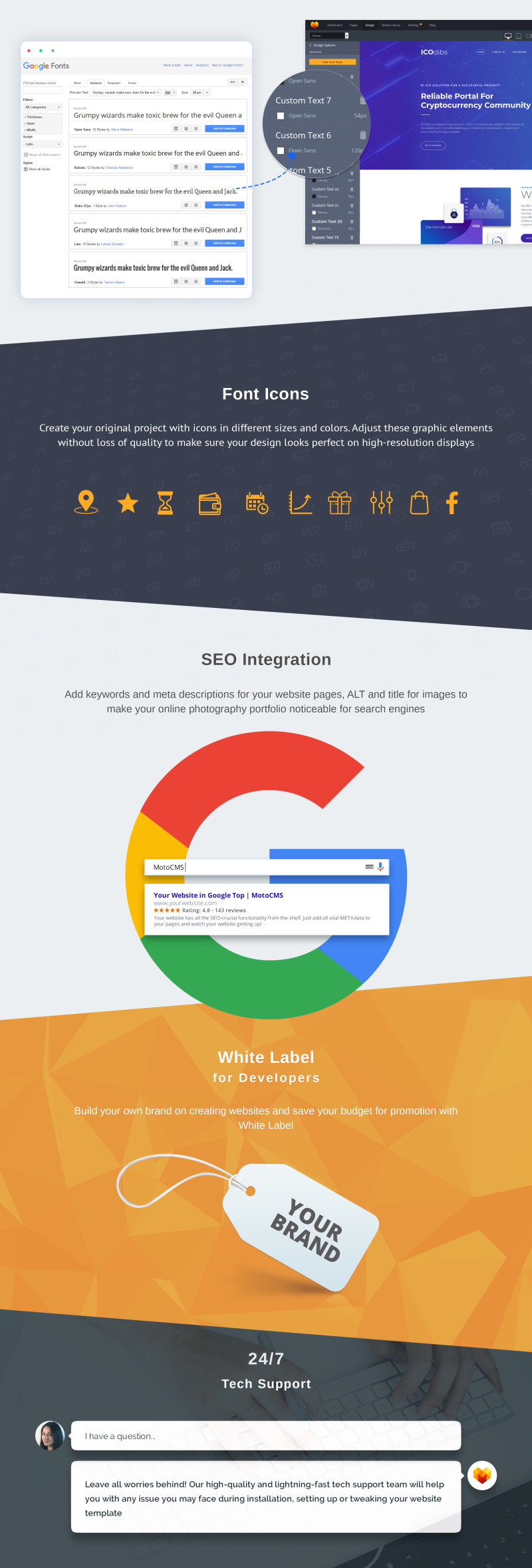 ICOdibs - Cryptocurrency Premium Moto CMS 3 Template - Features Image 5