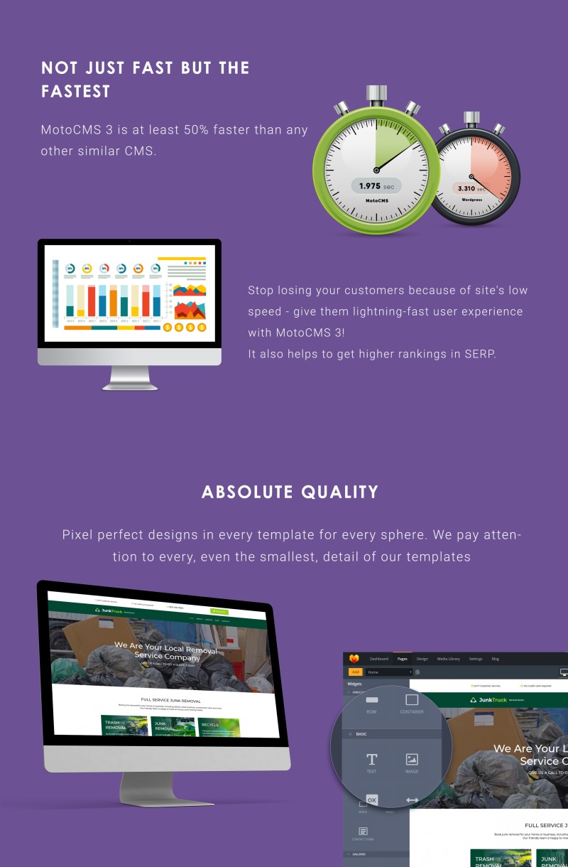 JunkTruck - Moto CMS 3-Vorlage der Garbage Removal Service Company - Eigenschaften Bild 4