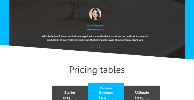 Intense - Startup Company Mobile App with Built-In Novi Builder Responsive Landingspagina Template №68446 - Eigenschappen Afbeelding 4