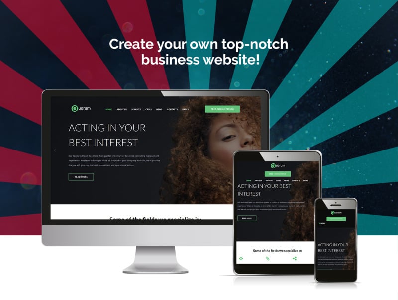 Quorum - Tema Elementor per WordPress aziendale - Caratteristiche Immagine 1