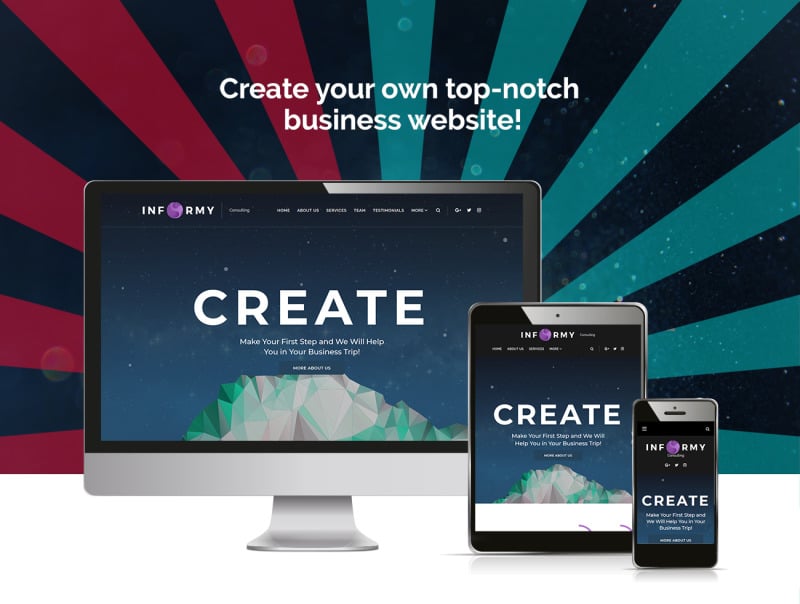 Informy - WordPress тема Elementor для консалтинговой компании - Features Image 1