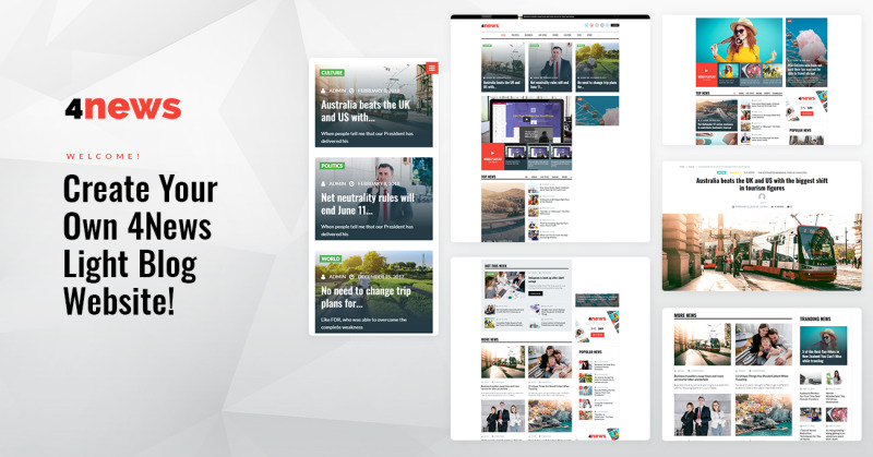 WordPress Theme namens 4News - News & Magazine Elementor #69946 - Bildeigenschaften 1