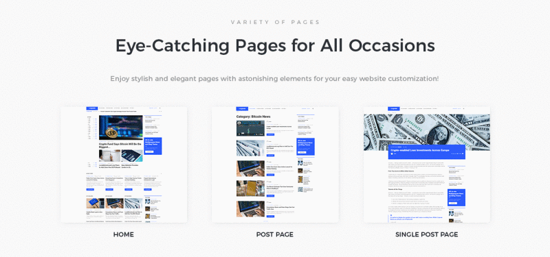 Cryprate - Cryptocurrency Blog WordPress Elementor Theme - Features Image 2