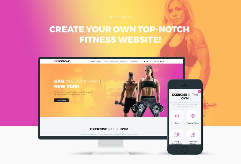 FitPeople - Fitness WordPress Elementor Theme - Features Image 1