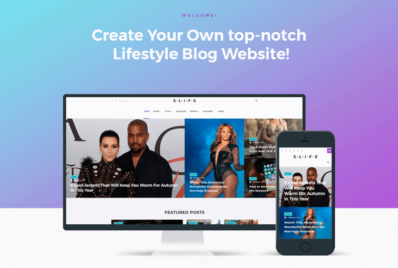 Slife - Lifestyle WordPress Elementor Theme - Features Image 1