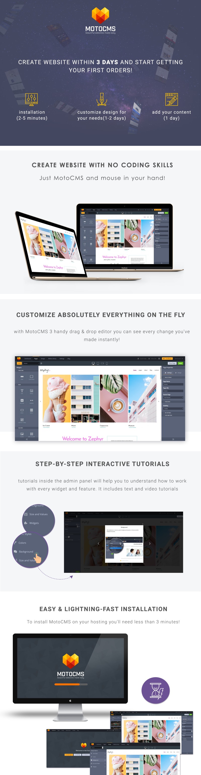 Zephyr - Creative Projects Photo Gallery Template - Features Image 1