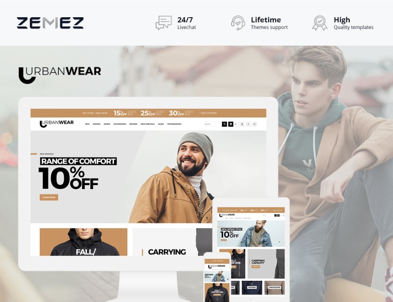 UrbanWear - Apparel Magento Theme - Features Image 1
