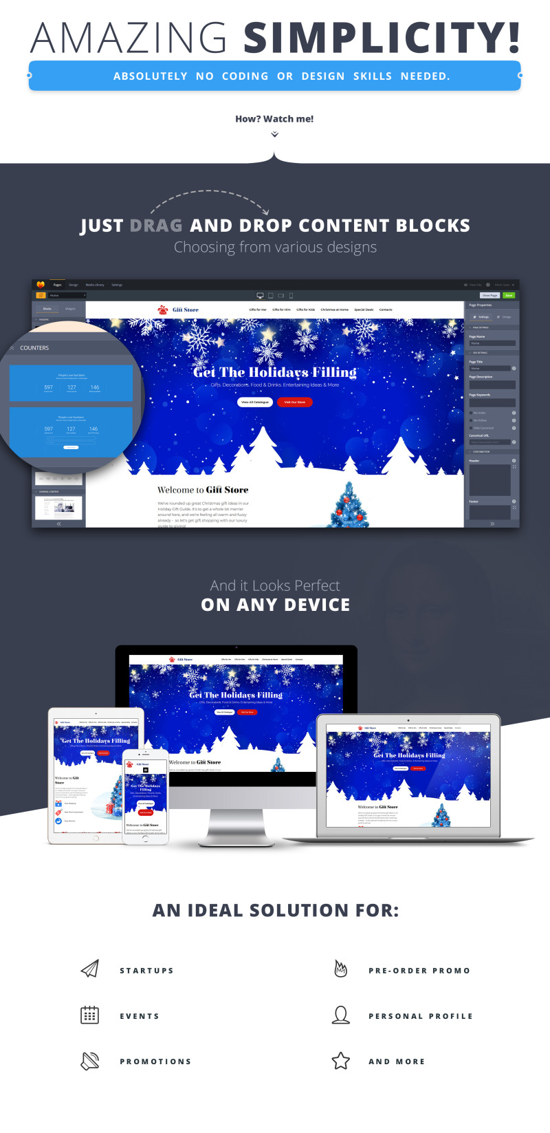 Gift Store - Christmas Landing Page Template - Features Image 1